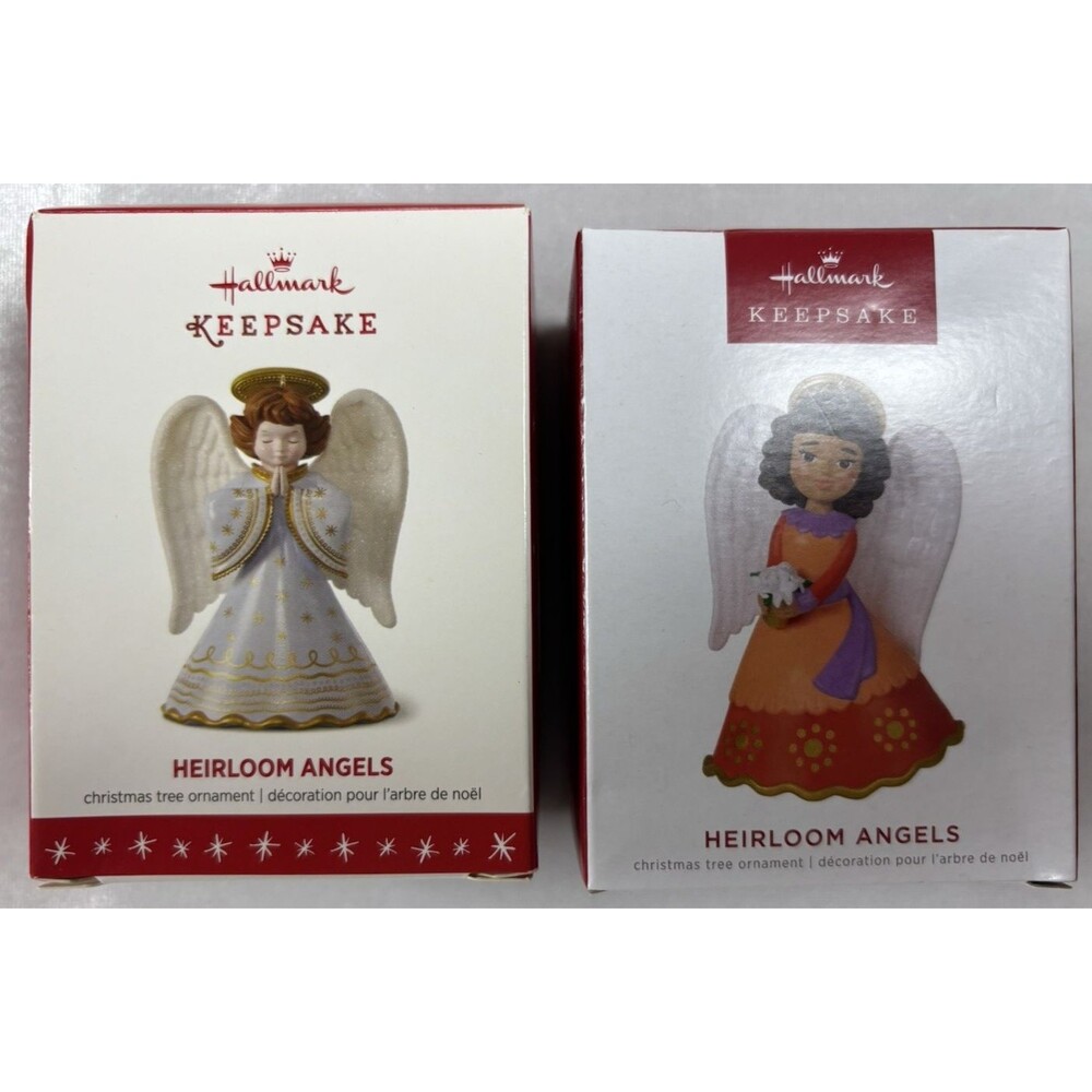 Hallmark Keepsake Heirloom Angels Ornaments Lot of 2 NIB 2016 & 2022 Series